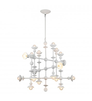  CH328129AW-Cadence 29-in Antique White 18 Lights Chandeliers