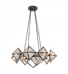  CH332830UBCR-Cairo 30-in Ribbed Glass/Urban Bronze 8 Lights Chandeliers