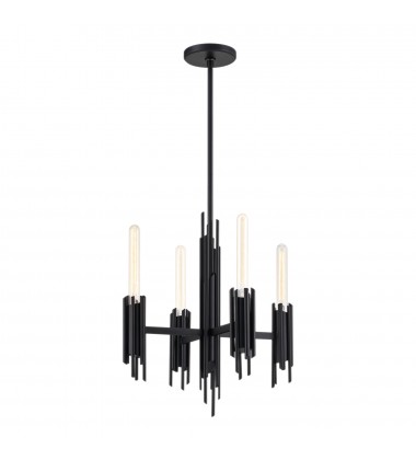  CH335019MB-Torres 19-in Matte Black 4 Lights Chandeliers