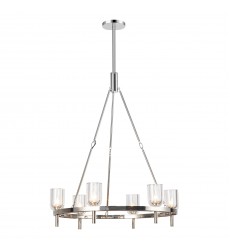 CH338632PNCC-Lucian 32-in Clear Crystal/Polished Nickel 6 Lights Chandeliers  CH338632PNCC-Lucian 32-in Clear Crystal/Polished Nickel 6 Lights Chandeliers