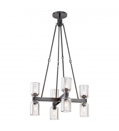 CH338822UBCC-Lucian 22-in Clear Crystal/Urban Bronze 8 Lights Chandeliers  CH338822UBCC-Lucian 22-in Clear Crystal/Urban Bronze 8 Lights Chandeliers
