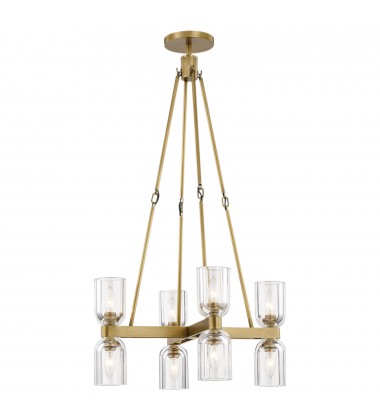 CH338822VBCC-Lucian 22-in Clear Crystal/Vintage Brass 8 Lights Chandeliers  CH338822VBCC-Lucian 22-in Clear Crystal/Vintage Brass 8 Lights Chandeliers