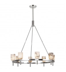 CH338836PNAR-Lucian 36-in Polished Nickel/Alabaster 8 Lights Chandeliers  CH338836PNAR-Lucian 36-in Polished Nickel/Alabaster 8 Lights Chandeliers