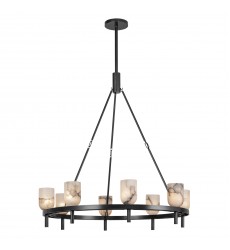 CH338836UBAR-Lucian 36-in Urban Bronze/Alabaster 8 Lights Chandeliers  CH338836UBAR-Lucian 36-in Urban Bronze/Alabaster 8 Lights Chandeliers