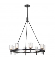 CH338836UBCC-Lucian 36-in Clear Crystal/Urban Bronze 8 Lights Chandeliers  CH338836UBCC-Lucian 36-in Clear Crystal/Urban Bronze 8 Lights Chandeliers