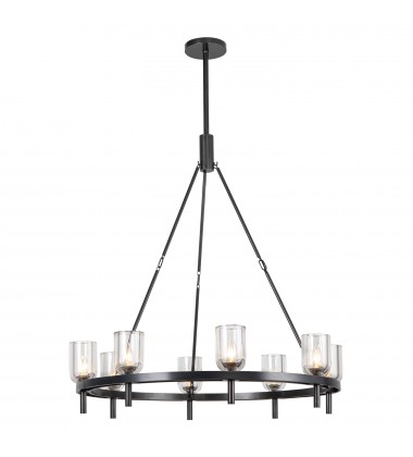 CH338836UBCC-Lucian 36-in Clear Crystal/Urban Bronze 8 Lights Chandeliers  CH338836UBCC-Lucian 36-in Clear Crystal/Urban Bronze 8 Lights Chandeliers