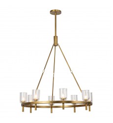 CH338836VBCC-Lucian 36-in Clear Crystal/Vintage Brass 8 Lights Chandeliers  CH338836VBCC-Lucian 36-in Clear Crystal/Vintage Brass 8 Lights Chandeliers