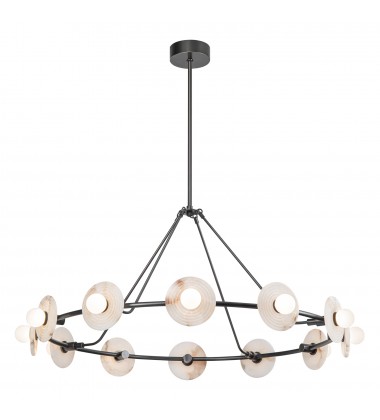  CH346046UBAR-Dahlia 46-in Urban Bronze/Alabaster LED Chandeliers