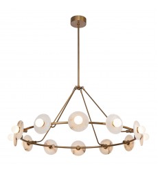  CH346046VBAR-Dahlia 46-in Vintage Brass/Alabaster LED Chandeliers