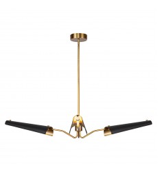 CH347346MBVB-Osorio 46-in Matte Black/Vintage Brass LED Chandeliers CH347346MBVB-Osorio 46-in Matte Black/Vintage Brass LED Chandeliers