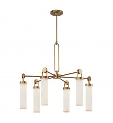  CH355632VBGO-Wynwood 32-in Vintage Brass/Glossy Opal 6 Lights Chandeliers