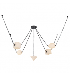 CH360105UBOP-Mineral 5-Light Black dimmable LED Chandelier