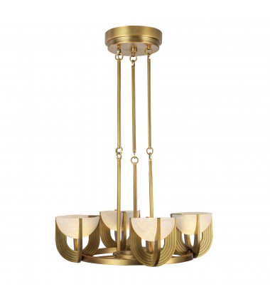  CH362423VBAR-UNV-Colette 22-in Vintage Brass/Alabaster LED Chandelier