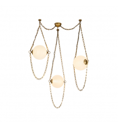 CH372103VBCDG-Petra 3 Light Brass dimmable LED Chandelier CH372103VBCDG-Petra 3 Light Brass dimmable LED Chandelier