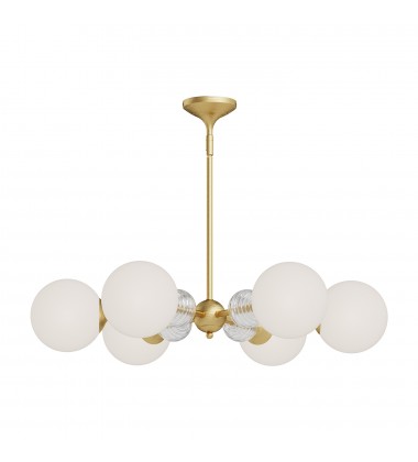 CH415330BGOP-Celia 30-in Brushed Gold/Opal Glass 6 Lights Chandeliers  CH415330BGOP-Celia 30-in Brushed Gold/Opal Glass 6 Lights Chandeliers