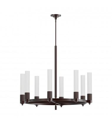  CH416108WB-Rue 38-in Warm Bronze 8 Lights Chandeliers