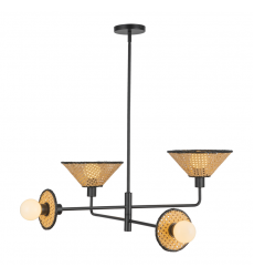 CH432438MB-Piper 38-in Matte Black Socket Chandelier CH432438MB-Piper 38-in Matte Black Socket Chandelier