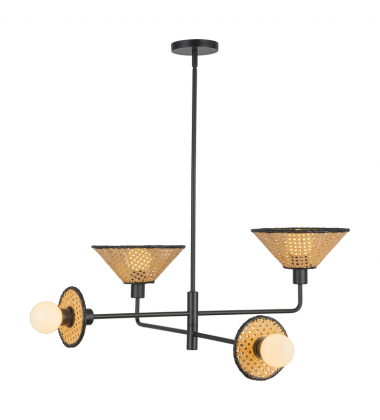 CH432438MB-Piper 38-in Matte Black Socket Chandelier