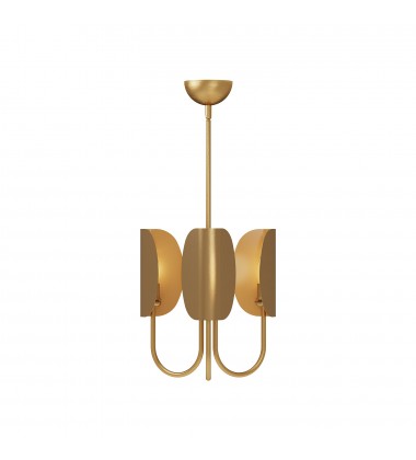  CH450715AG-Seno 15-in Aged Gold 3 Lights Chandeliers