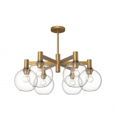 CH506230AGCL-Castilla 29-in Aged Gold/Clear Glass 6 Lights Chandeliers  CH506230AGCL-Castilla 29-in Aged Gold/Clear Glass 6 Lights Chandeliers