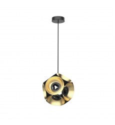  CH51224-BK/GD-Magellan 24-in Black/Gold LED Chandelier