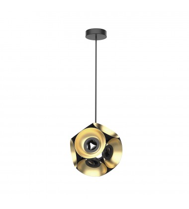  CH51224-BK/GD-Magellan 24-in Black/Gold LED Chandelier