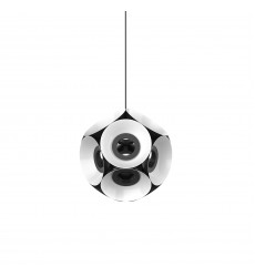  CH51224-BK/WH-Magellan 24-in Black/White LED Chandelier