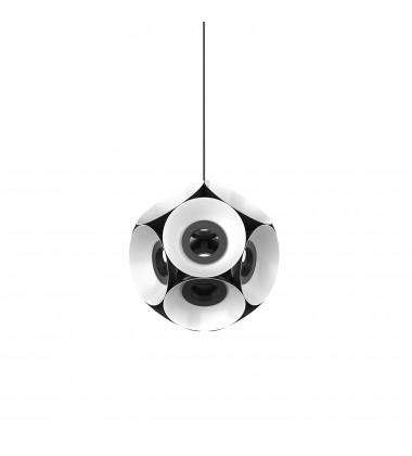  CH51224-BK/WH-Magellan 24-in Black/White LED Chandelier