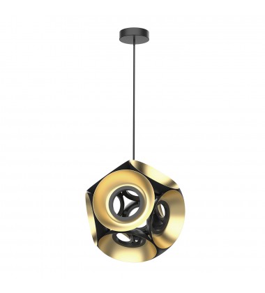  CH51232-BK/GD-Magellan 32-in Black/Gold LED Chandelier