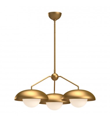CH522328AGOP-Rubio 28-in Aged Gold/Opal Matte Glass 3 Lights Chandeliers  CH522328AGOP-Rubio 28-in Aged Gold/Opal Matte Glass 3 Lights Chandeliers