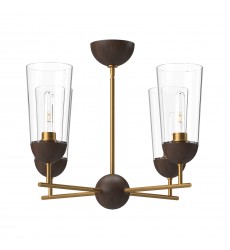 CH542324AGWT-Emil 25-in Aged Gold/Walnut 4 Lights Chandeliers  CH542324AGWT-Emil 25-in Aged Gold/Walnut 4 Lights Chandeliers
