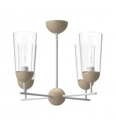 CH542324WHWK-Emil 25-in White/White Oak 4 Lights Chandeliers  CH542324WHWK-Emil 25-in White/White Oak 4 Lights Chandeliers
