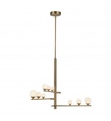  CH55524-BG/OP-Juniper 3 Head Brushed Gold/Opal Glass LED Chandelier