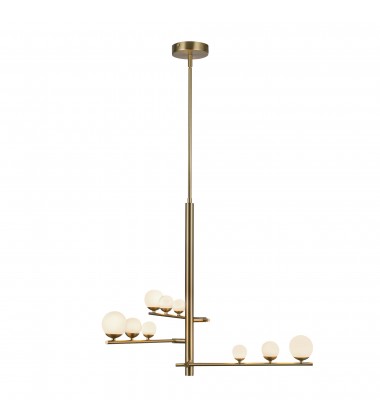  CH55524-BG/OP-Juniper 3 Head Brushed Gold/Opal Glass LED Chandelier