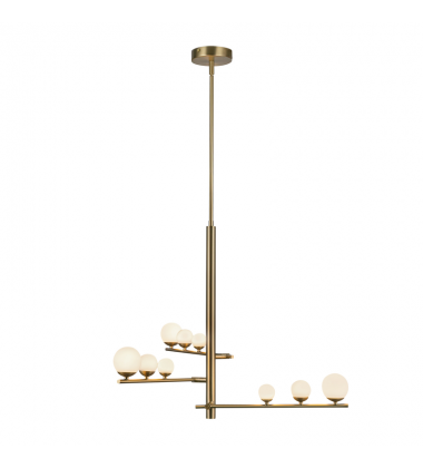 CH55524-BG/OP-UNV-Juniper 3 Head Brushed Gold/Opal Glass LED Chandelier