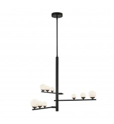  CH55524-BK/OP-Juniper 3 Head Black/Opal Glass LED Chandelier