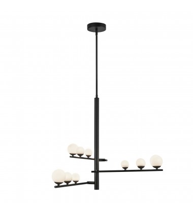  CH55524-BK/OP-Juniper 3 Head Black/Opal Glass LED Chandelier