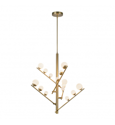 CH55530-BG/OP-UNV-Juniper 5 Head Brushed Gold/Opal Glass LED Chandelier CH55530-BG/OP-UNV-Juniper 5 Head Brushed Gold/Opal Glass LED Chandelier