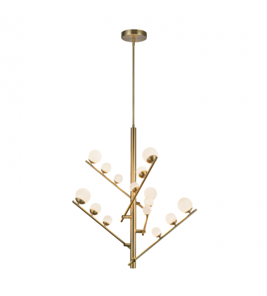 CH55530-BG/OP-UNV-Juniper 5 Head Brushed Gold/Opal Glass LED Chandelier CH55530-BG/OP-UNV-Juniper 5 Head Brushed Gold/Opal Glass LED Chandelier