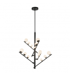 CH55530-BK/OP-UNV-Juniper 5 Head Black/Opal Glass LED Chandelier CH55530-BK/OP-UNV-Juniper 5 Head Black/Opal Glass LED Chandelier