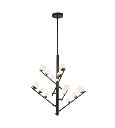CH55530-BK/OP-UNV-Juniper 5 Head Black/Opal Glass LED Chandelier CH55530-BK/OP-UNV-Juniper 5 Head Black/Opal Glass LED Chandelier