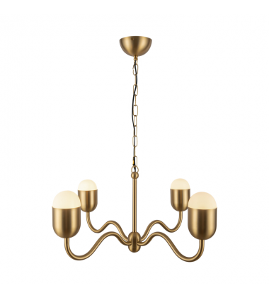 CH558427BGOP-Effie 27-in Brushed Gold/Opal Glass Socket Chandelier