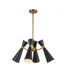 CH574424MBAG-Blake 24-in Matte Black/Aged Gold Socket Chandelier CH574424MBAG-Blake 24-in Matte Black/Aged Gold Socket Chandelier