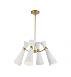 CH574424WHAG-Blake 24-in White/Aged Gold Socket Chandelier CH574424WHAG-Blake 24-in White/Aged Gold Socket Chandelier
