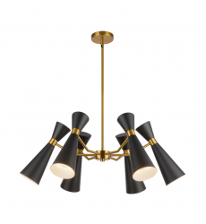 CH574632MBAG-Blake 32-in Matte Black/Aged Gold Socket Chandelier CH574632MBAG-Blake 32-in Matte Black/Aged Gold Socket Chandelier
