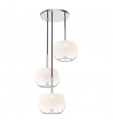  CH57514-CH/OP-Samar 14-in Chrome/Opal Glass 3 Lights Chandeliers