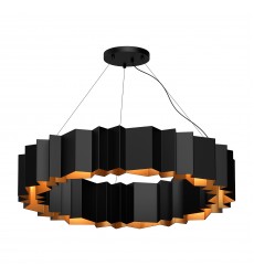  CH58040-BK/GD-Akira 40-in Black/Gold 12 Lights Chandeliers