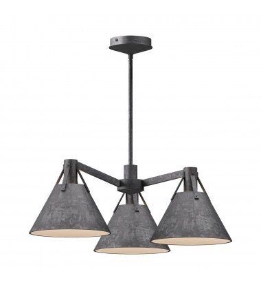  CH584525SL-Archer 25-in Steel Shade 3 Lights Chandeliers