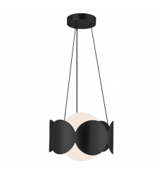 CH59810-BK/OP-Ciel 10-in Black/Opal Glass Socket Chandelier