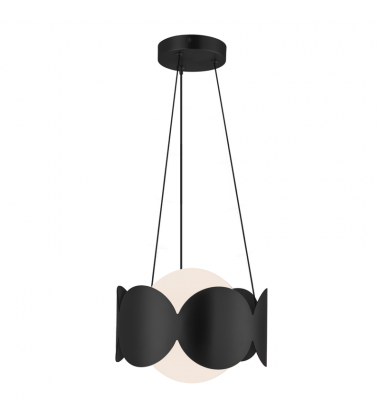 CH59810-BK/OP-Ciel 10-in Black/Opal Glass Socket Chandelier